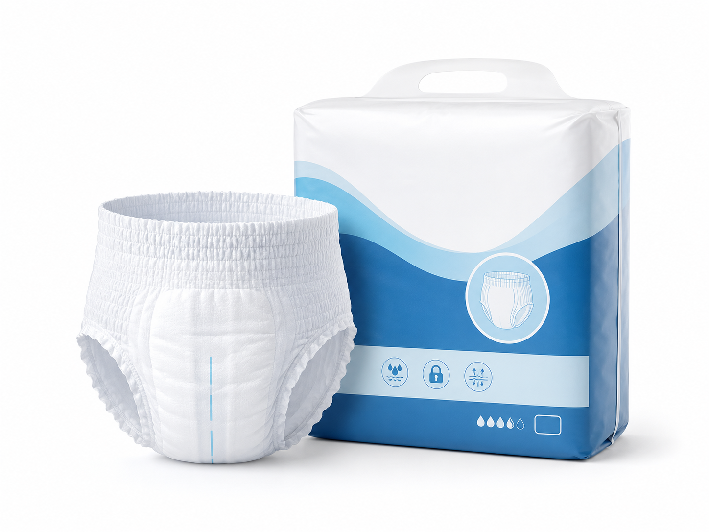 Diapers: Pads, slips, pants and pull-ups